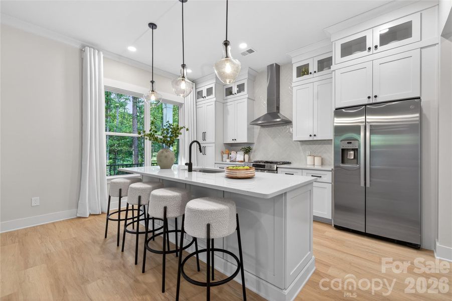 Furnished interior view inside a new home in , Hickory (Image 19).
