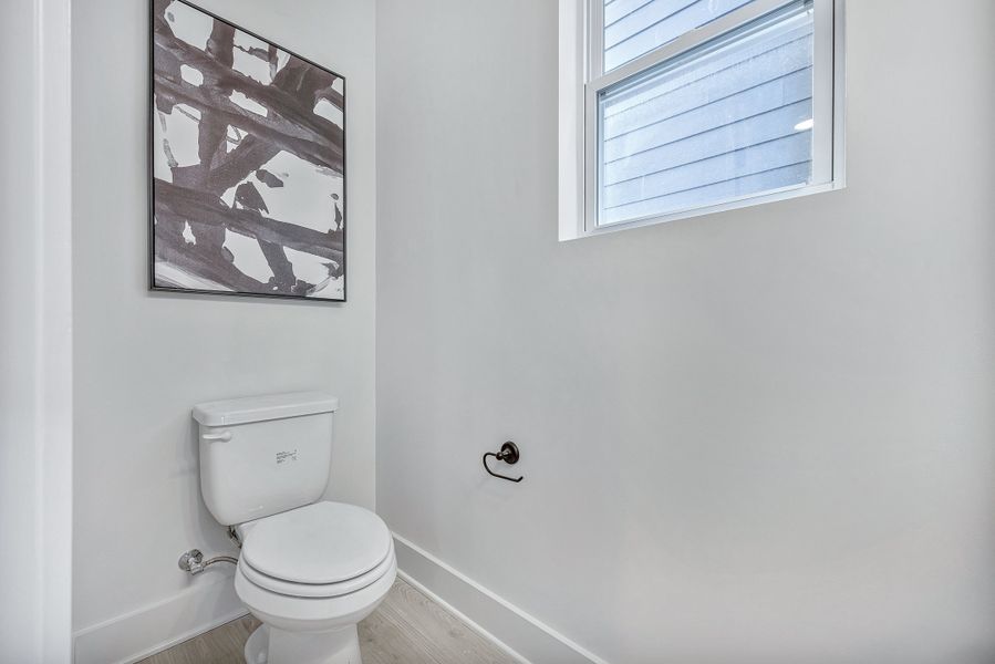 Stylish 2nd Floor Powder Room in The Ingram Townhome