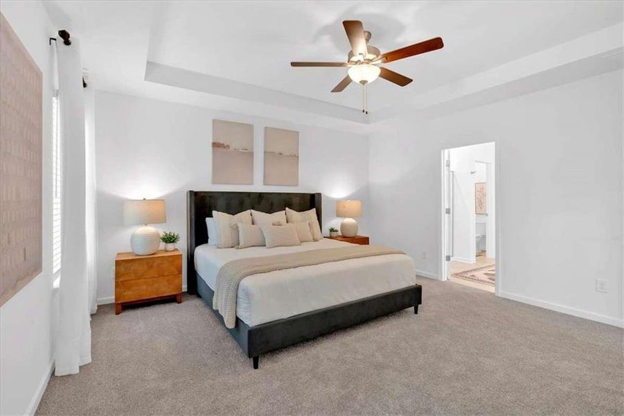 Furnished interior in a model home at The View at Groover's Lake in Lithia Springs (Image 17).