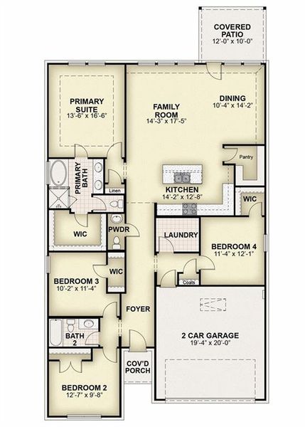 2D floor plan layout of this home in Creekside, Royse City, TX (Image 5). 2D floor plan layout of this home in Creekside, Royse City, TX (Image 5).