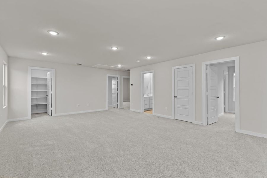 A large empty room. A large empty room.