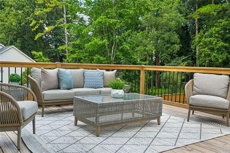 Exterior details and patio area of a home in , Atlanta (Image 3).