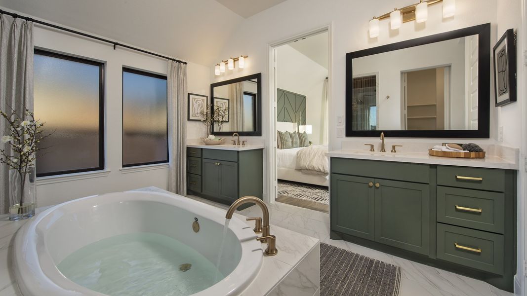 Furnished interior view inside a new home in Lariat 50', Liberty Hill (Image 8).