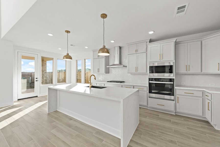 Furnished interior view inside a new home in Parmer Ranch - 60', Georgetown (Image 7). Furnished interior view inside a new home in Parmer Ranch - 60', Georgetown (Image 7).