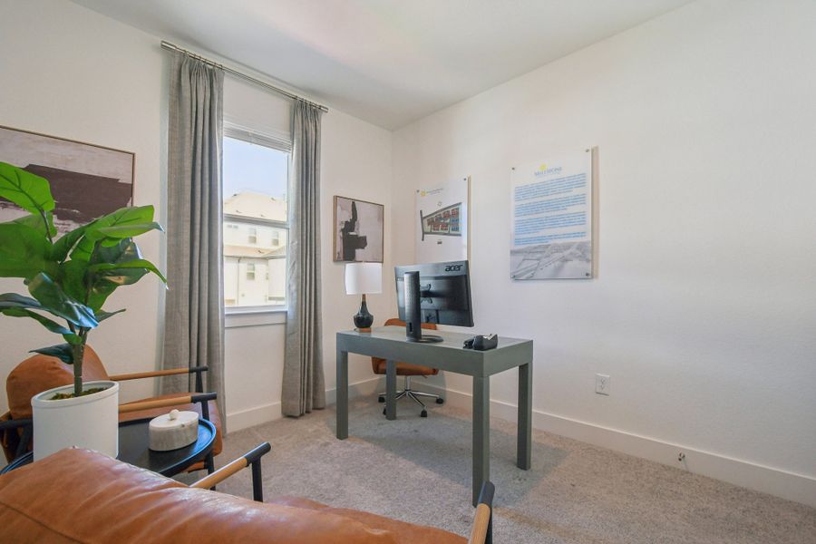 Furnished interior view inside a new home in Koenig Townhomes, Austin (Image 22).