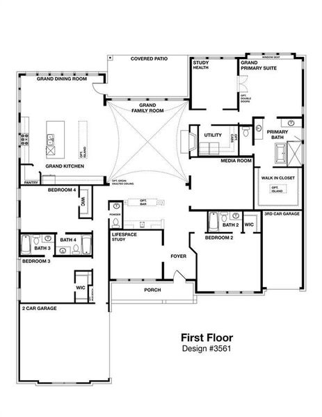 2D floor plan layout of this home in Heath Golf & Yacht Club, Heath, TX (Image 2). 2D floor plan layout of this home in Heath Golf & Yacht Club, Heath, TX (Image 2).