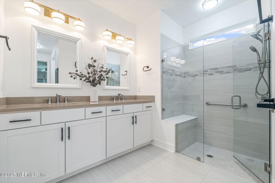 Furnished interior view inside a new home in Summer Bay at Grand Oaks, St. Augustine (Image 7). Furnished interior view inside a new home in Summer Bay at Grand Oaks, St. Augustine (Image 7).