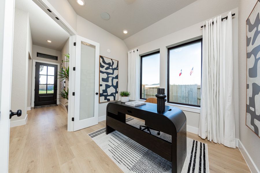 Representative furnished interior of a home built from the Cambridge by Beazer Homes in Arabella on the Prairie, Richmond (Image 4).