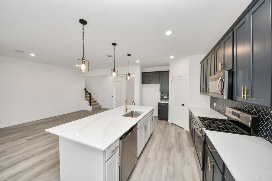 Furnished interior view inside a new home in 50' Traditional Homes at Elyson, Katy (Image 10).