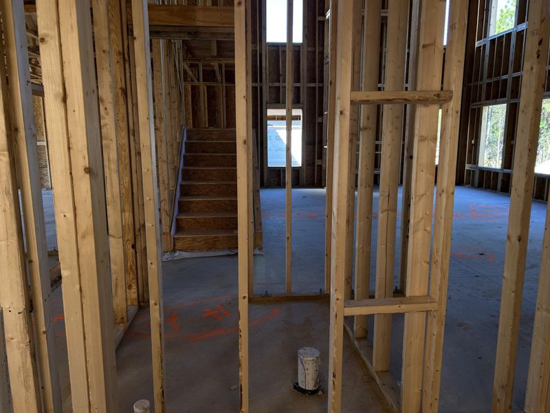 In-progress construction of a new home in Tea Farm: Presidents Series, Ravenel, SC (Image 77).