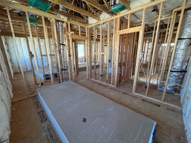 In-progress construction of a new home in The Cottages at Lariat, Liberty Hill, TX (Image 18).
