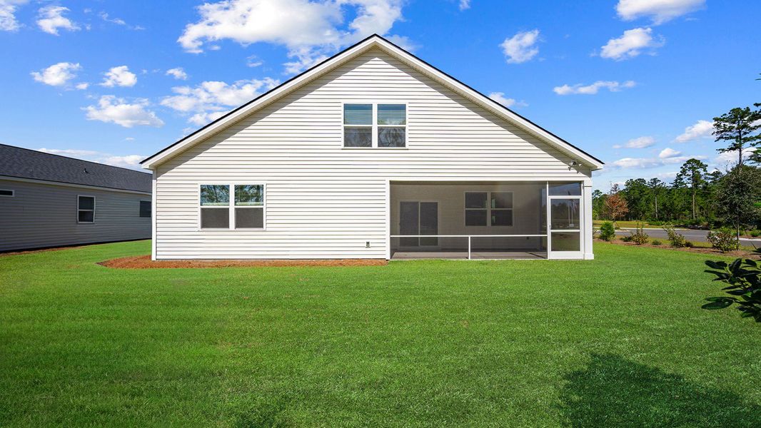 Exterior details and patio area of a home in The Lakes at North Glynn, Brunswick (Image 24).
