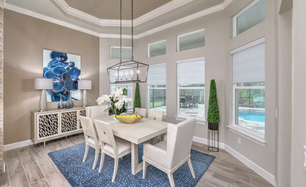 Furnished interior view inside a new home in The Reserve at Plantation Bay, Bunnell (Image 13). Furnished interior view inside a new home in The Reserve at Plantation Bay, Bunnell (Image 13).