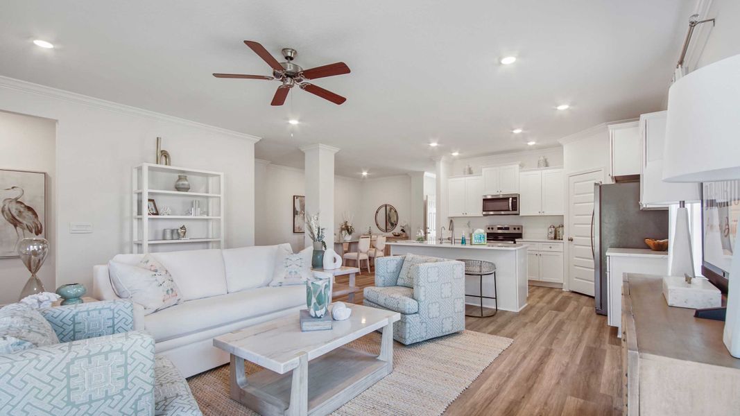 Furnished interior view inside a new home in Caballeros Estates At Hombre, Panama City Beach (Image 13).
