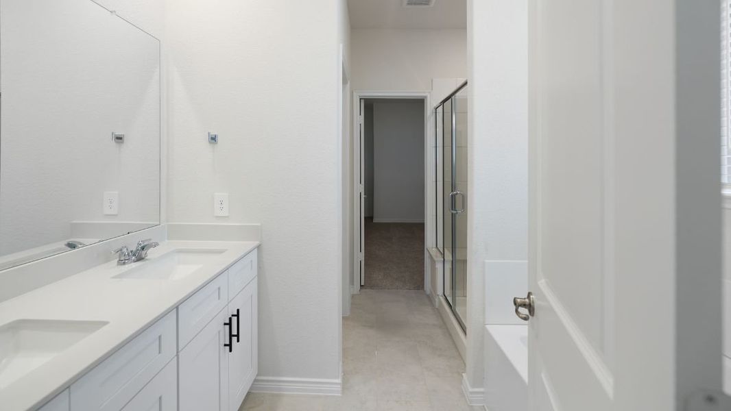 Representative furnished interior of a home built from the Burrow by D.R. Horton in The Landing at Hidden Lakes, McKinney (Image 9).