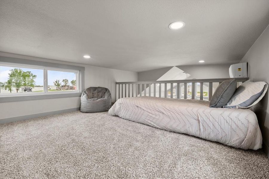 The split lofts ensure that guests have their own private space...or you can turn this into extra storage!