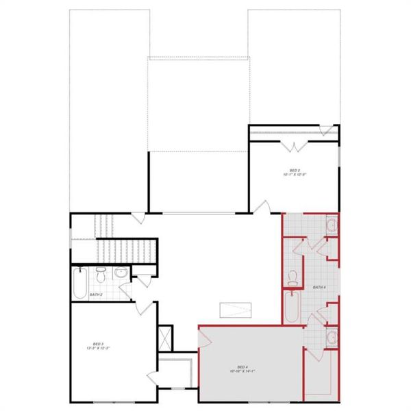 2D floor plan layout of this home in , Providence Village, TX (Image 3).