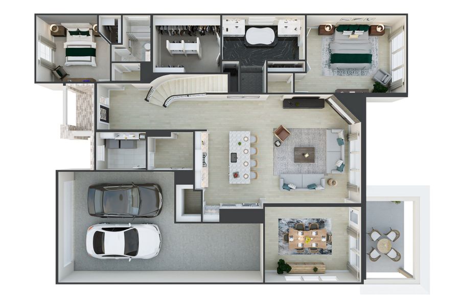 2D floor plan layout for the Windsor by Tri Pointe Homes in Trillium, Richmond, TX (Image 5). 2D floor plan layout for the Windsor by Tri Pointe Homes in Trillium, Richmond, TX (Image 5).