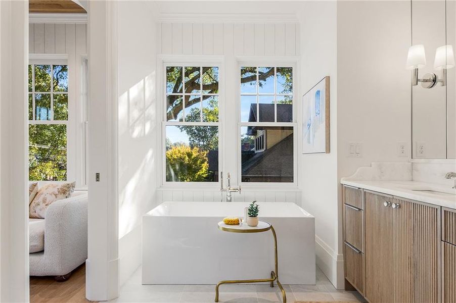 Furnished interior view inside a new home in , Atlanta (Image 17).