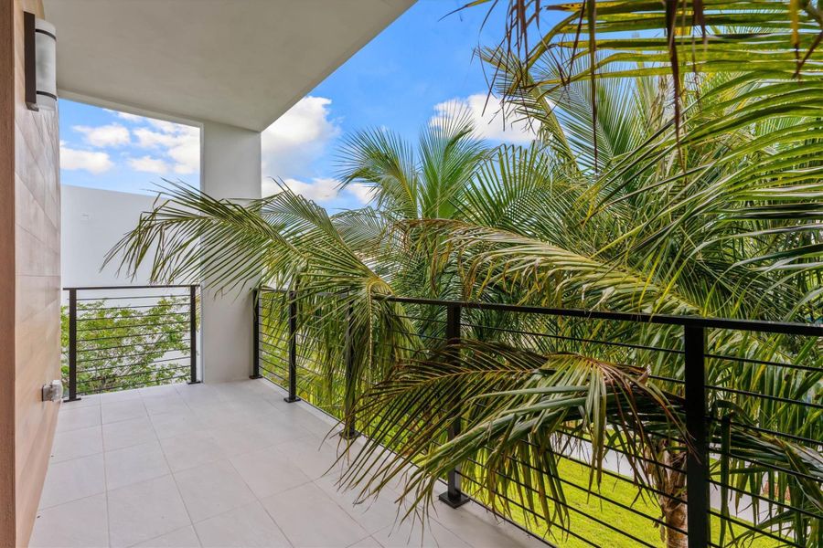 Exterior details and patio area of a home in , Weston (Image 46).