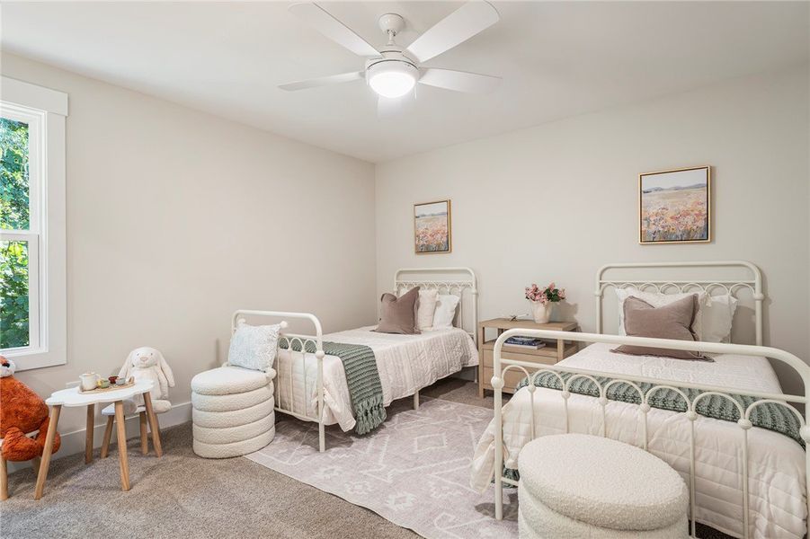 This cozy bedroom offers a tranquil retreat with s This cozy bedroom offers a tranquil retreat with s
