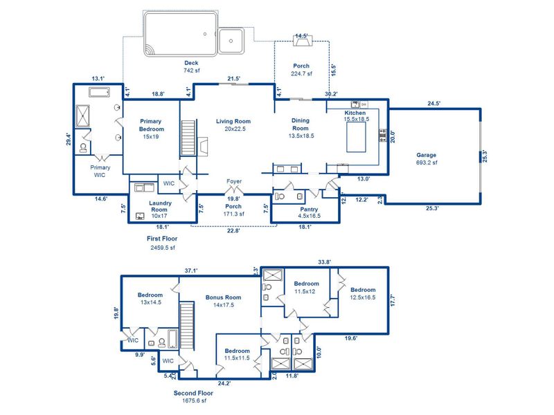 2D floor plan layout of this home in , Kiawah Island, SC (Image 5).