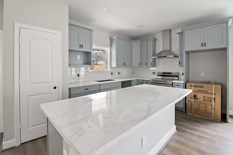 Furnished interior view inside a new home in , Crosby (Image 13).