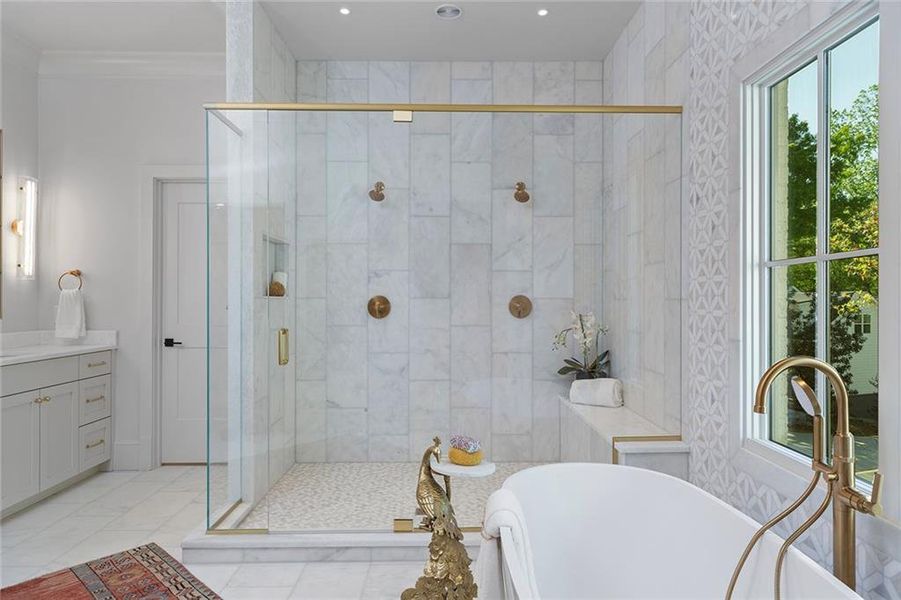 Furnished interior view inside a new home in , Atlanta (Image 52).