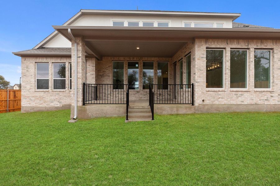 Rear of Home and Private Backyard