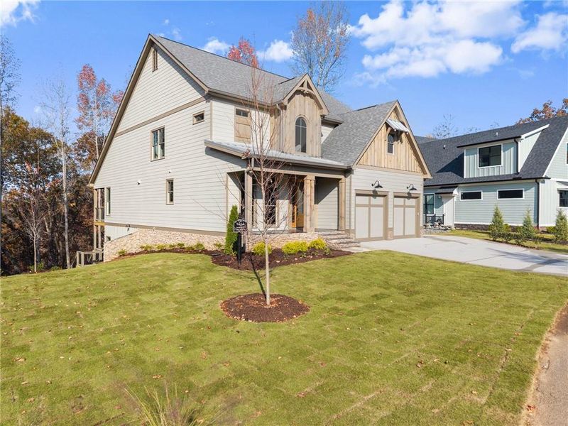 Front exterior of a new home in , Dahlonega, GA, highlighting curb appeal (Image 29).