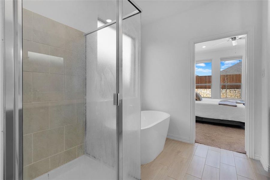 Furnished interior view inside a new home in Northlake Estates, Little Elm (Image 16). Furnished interior view inside a new home in Northlake Estates, Little Elm (Image 16).