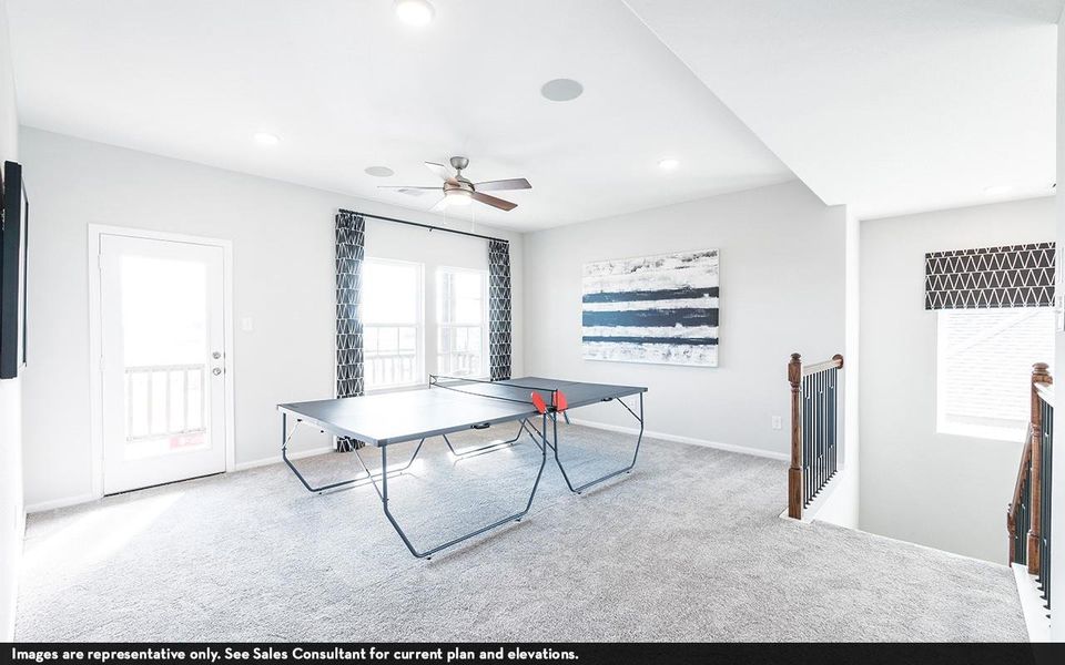 Furnished interior view inside a new home in Santa Rita Ranch, Liberty Hill (Image 9). Furnished interior view inside a new home in Santa Rita Ranch, Liberty Hill (Image 9).