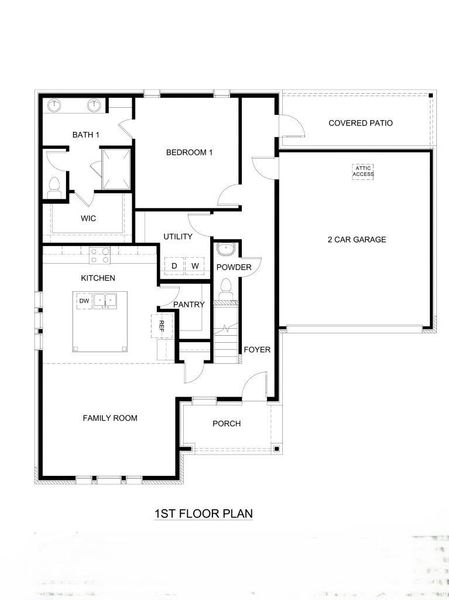 2D floor plan layout for the Somerset by D.R. Horton in Greenwood Square, Richardson, TX (Image 3).