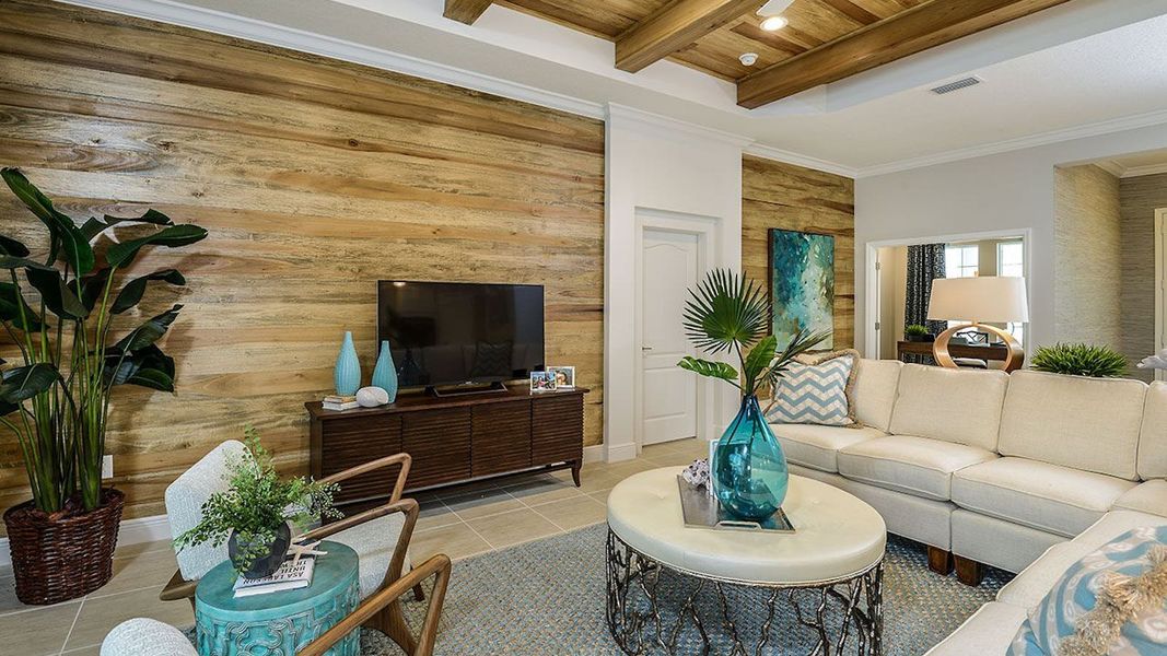Furnished interior view inside a new home in SkySail Real Estate and Homes for Sale in Naples, FL - Neal Communities, Naples (Image 18).