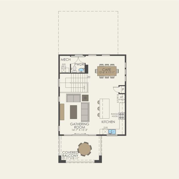 2D floor plan layout for the Hartnett by Pulte Homes in Sterling Ranch Apex Collection, Littleton, CO (Image 5).