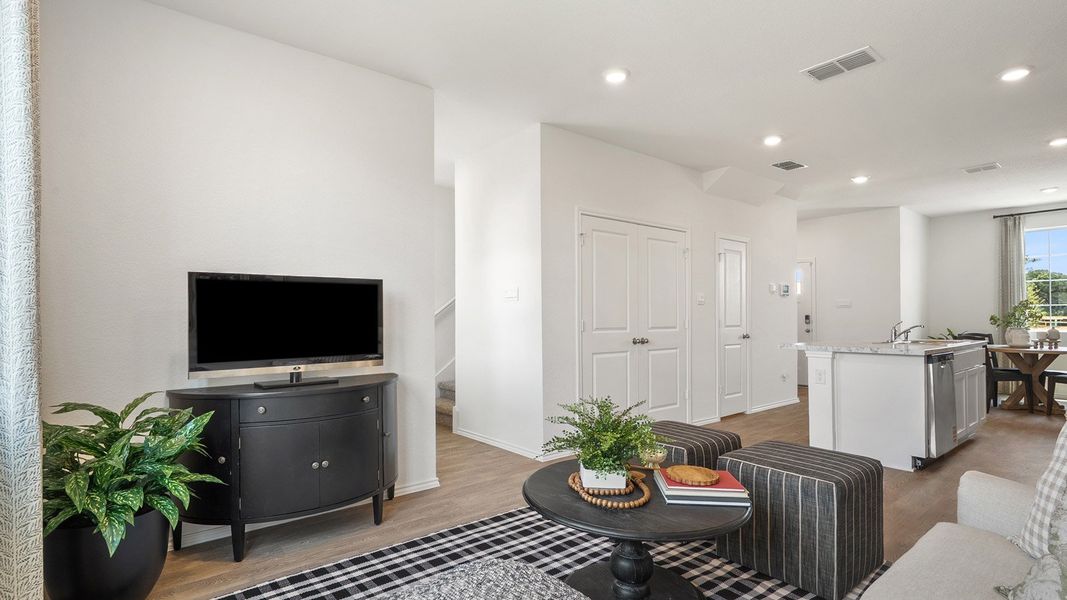 Representative furnished interior of a home built from the The Madeline by D.R. Horton in Valverde, Bastrop (Image 14). Representative furnished interior of a home built from the The Madeline by D.R. Horton in Valverde, Bastrop (Image 14).