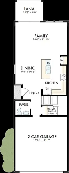 2D floor plan layout of this home in Waterset Townhomes, Apollo Beach, FL (Image 2). 2D floor plan layout of this home in Waterset Townhomes, Apollo Beach, FL (Image 2).