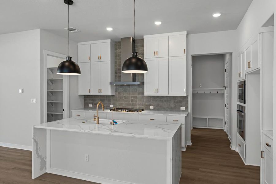 Furnished interior view inside a new home in Lariat, Liberty Hill (Image 16). Furnished interior view inside a new home in Lariat, Liberty Hill (Image 16).