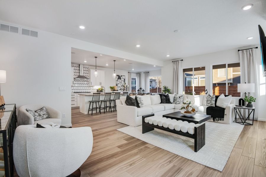 Furnished interior view inside a new home in Reunion, Commerce City (Image 29).