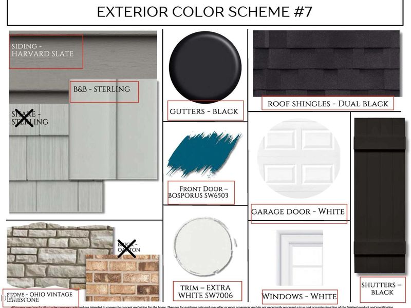 Sample of building materials used in homes in Retreat at North Main, Lillington (Image 23).