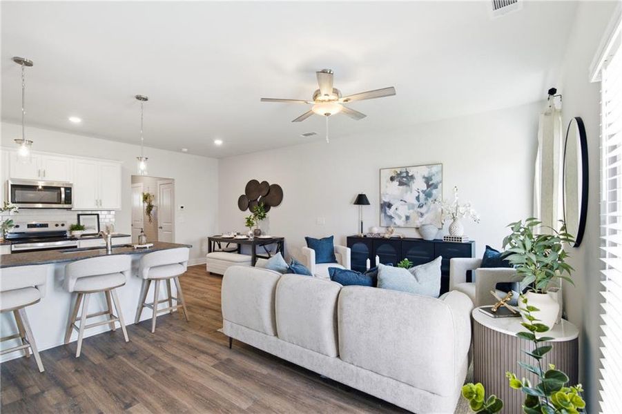 Furnished interior view inside a new home in , Cartersville (Image 11).