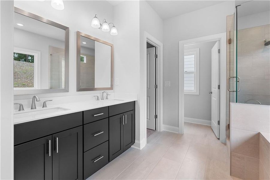 Furnished interior view inside a new home in Palisades Single Family, Cumming (Image 2).
