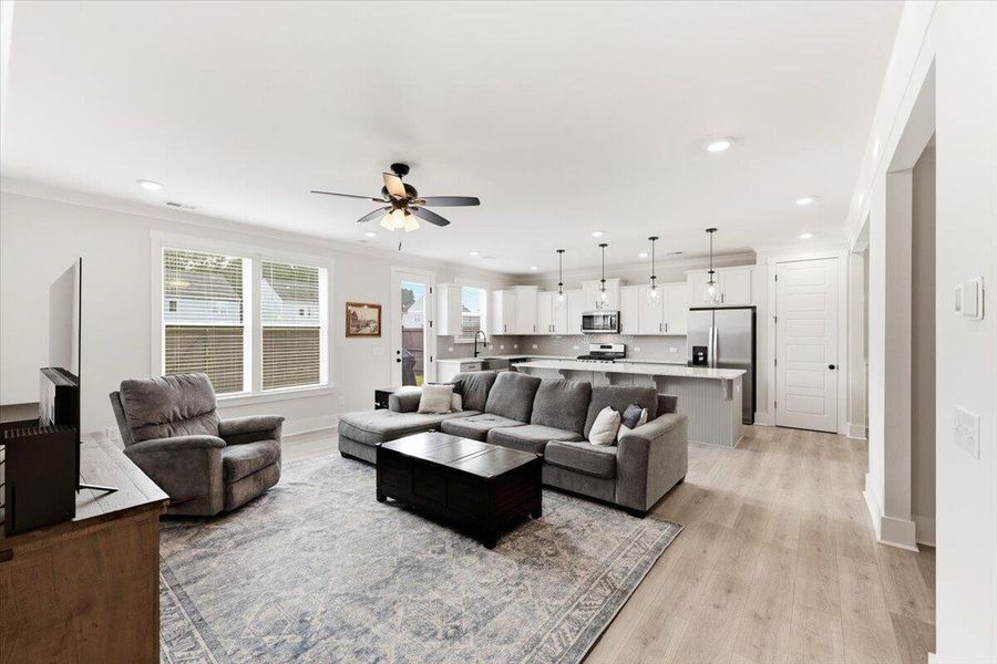 Furnished interior view inside a new home in Homecoming, Ravenel (Image 36). Furnished interior view inside a new home in Homecoming, Ravenel (Image 36).