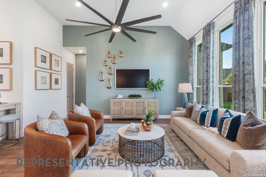 Furnished interior view inside a new home in Veramendi, New Braunfels (Image 4). Furnished interior view inside a new home in Veramendi, New Braunfels (Image 4).