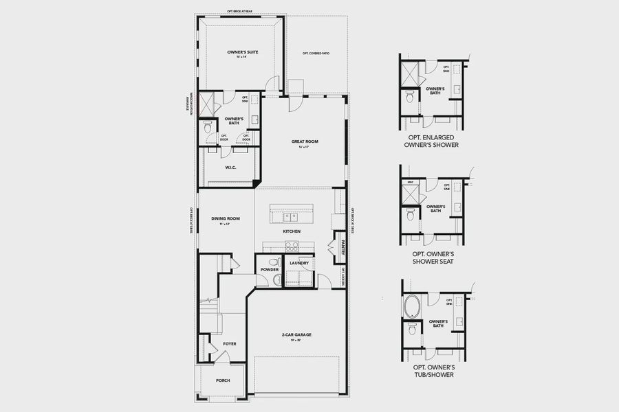 2D floor plan layout for the Wayfinder by Brightland Homes in Walden Pond, Forney, TX (Image 1). 2D floor plan layout for the Wayfinder by Brightland Homes in Walden Pond, Forney, TX (Image 1).