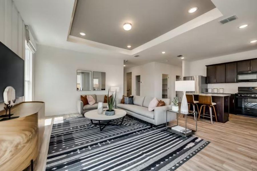 Photo of Centex model home with same floor plan, not of actual home listed.