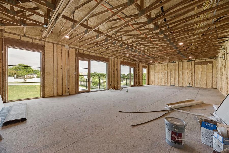 1400 SF of unfinished space