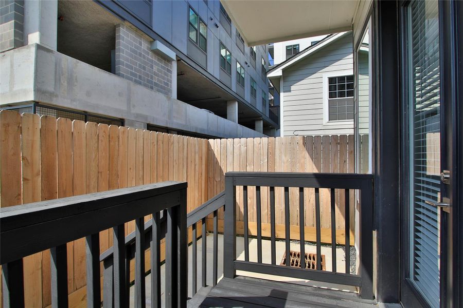 Exterior details and patio area of a home in Shady Acres, Houston (Image 2). Exterior details and patio area of a home in Shady Acres, Houston (Image 2).