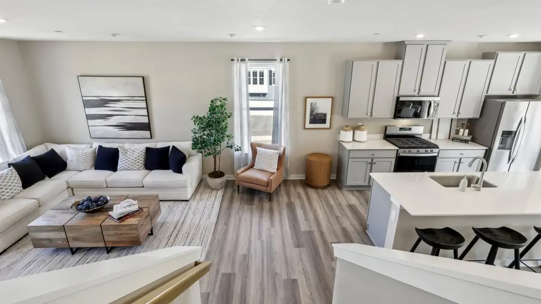 Representative furnished interior of a home built from the Regent - Finished Basement by D.R. Horton in Harrison Valley, Simpsonville (Image 4).