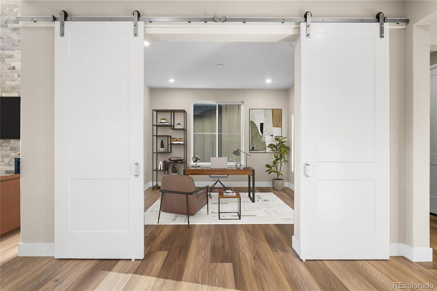 Furnished interior view inside a new home in Stargaze at Solstice, Littleton (Image 9).
